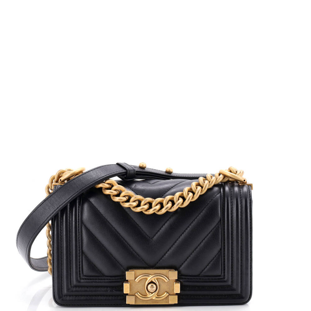 Chanel Small Boy Flap Bag Chevron Lambskin